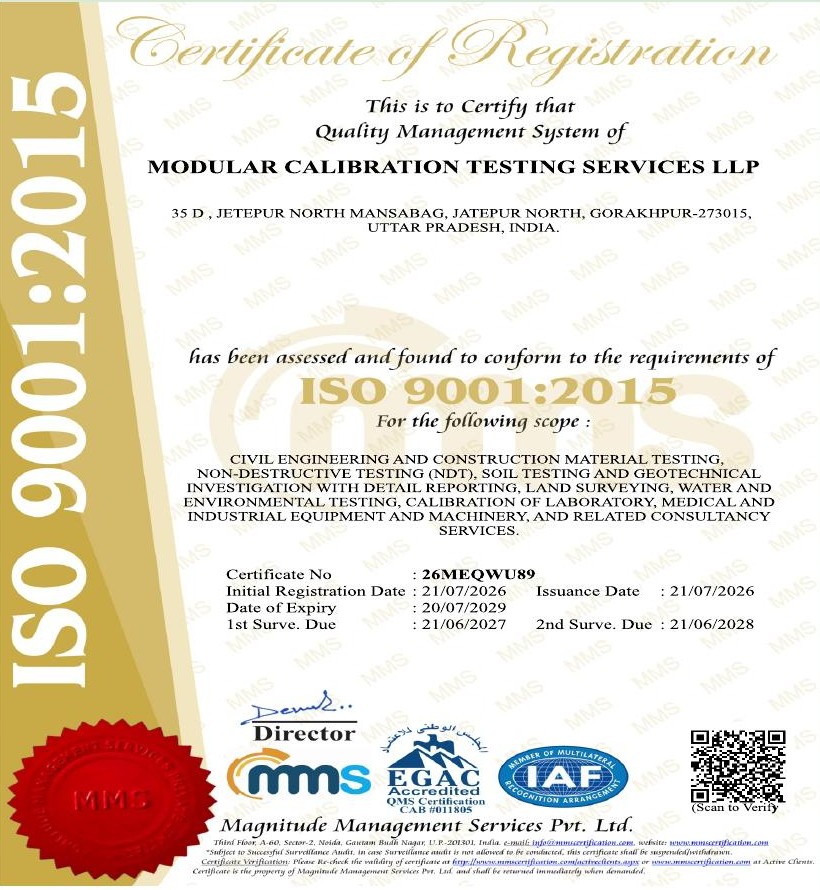 ISO 9001 2015 certificate